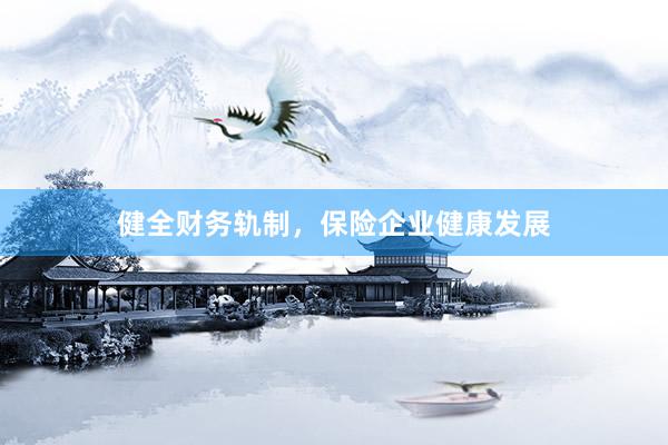 健全财务轨制，保险企业健康发展